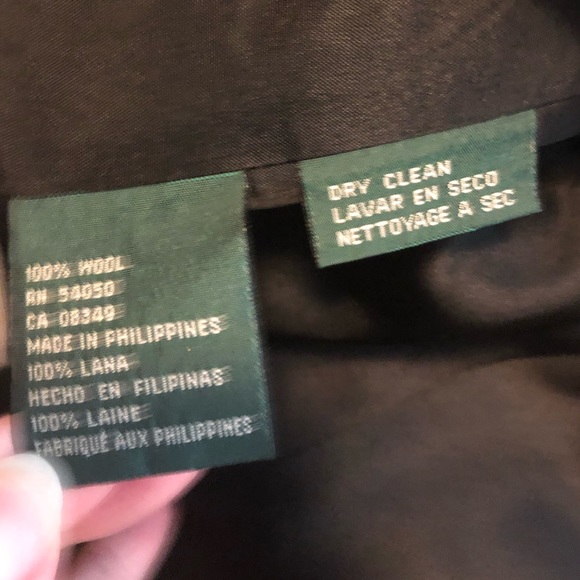 LAUREN RALPH LAUREN WOOL BLAZER BROWN & BEIGE SZ 6 - Picture 4 of 4